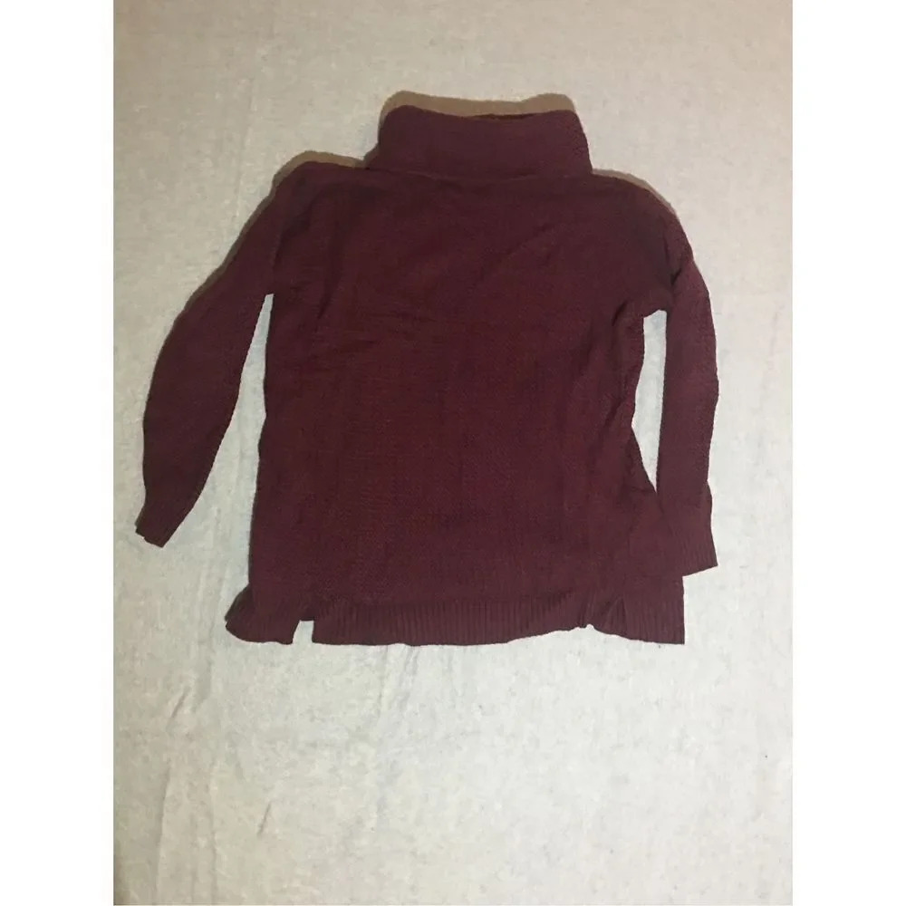 Womens Vineyard Vines Sweater Size Extra Small Turtleneck Maroon Cozy Warm